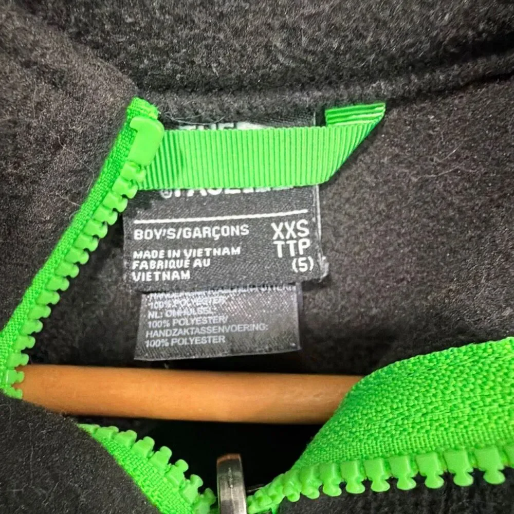 North Face Kids 2-in-1 Jacket‎ Size 5 Green Black